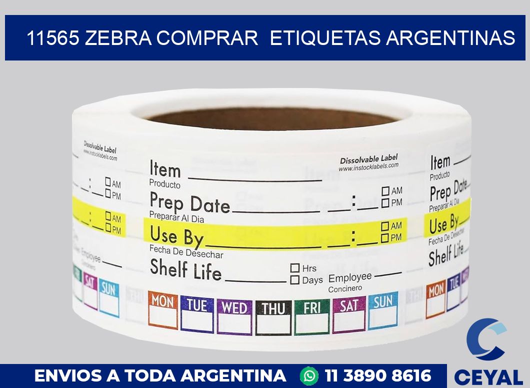 11565 ZEBRA COMPRAR  ETIQUETAS ARGENTINAS
