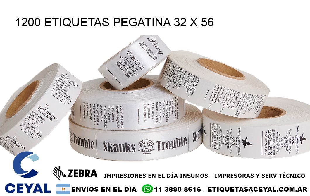 1200 ETIQUETAS PEGATINA 32 x 56