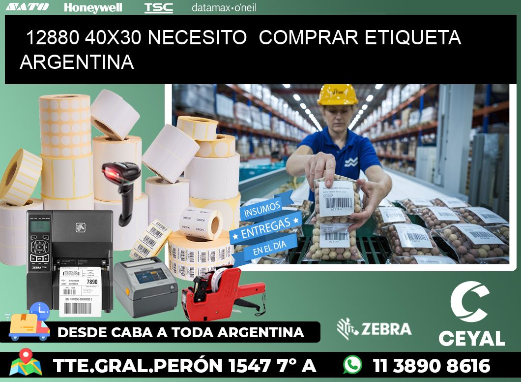 12880 40X30 NECESITO  COMPRAR ETIQUETA ARGENTINA