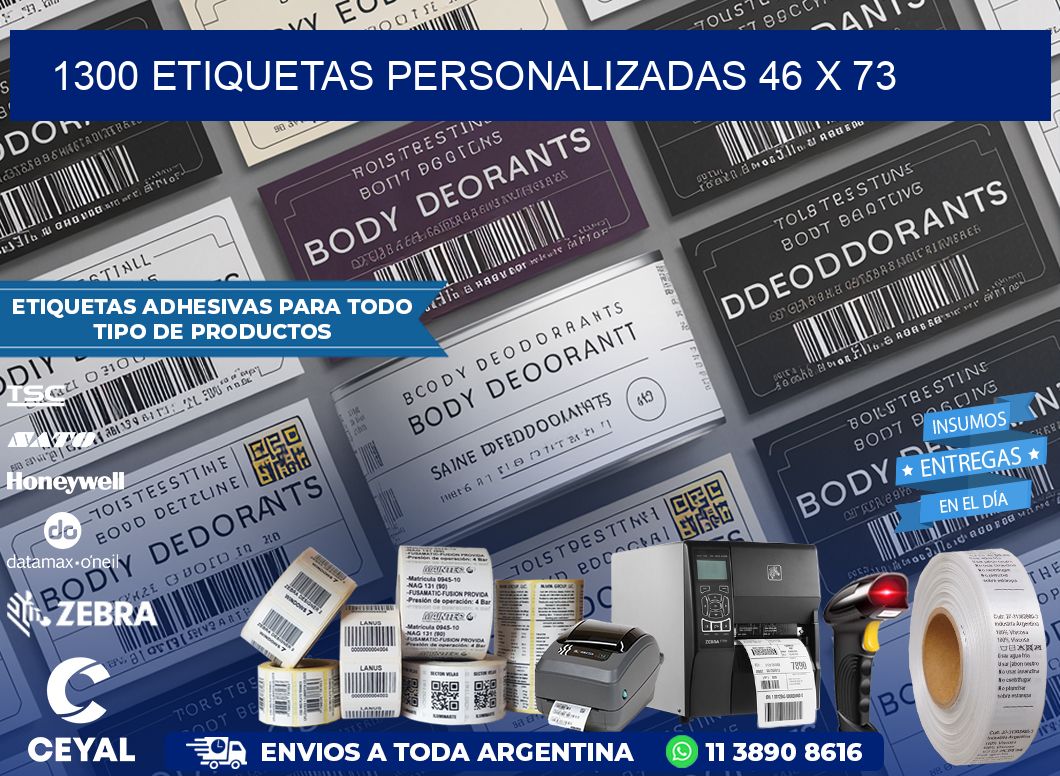 1300 ETIQUETAS PERSONALIZADAS 46 x 73