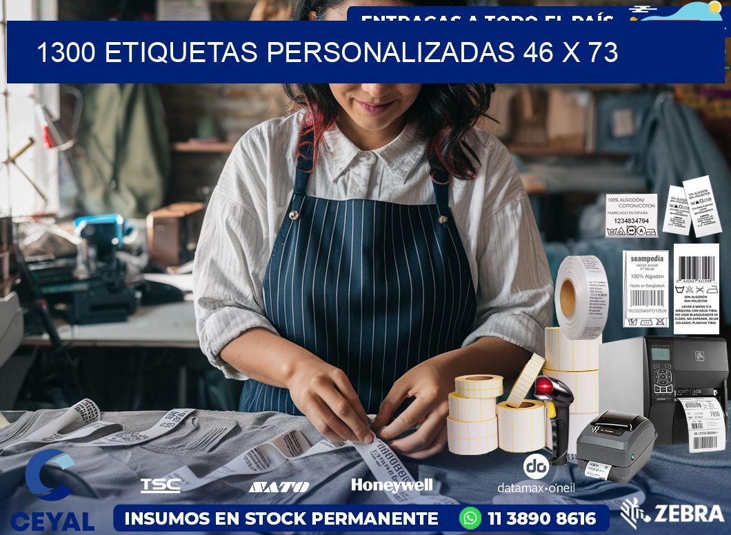 1300 ETIQUETAS PERSONALIZADAS 46 x 73