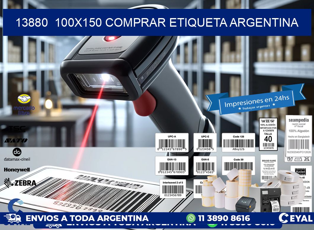 13880  100X150 COMPRAR ETIQUETA ARGENTINA