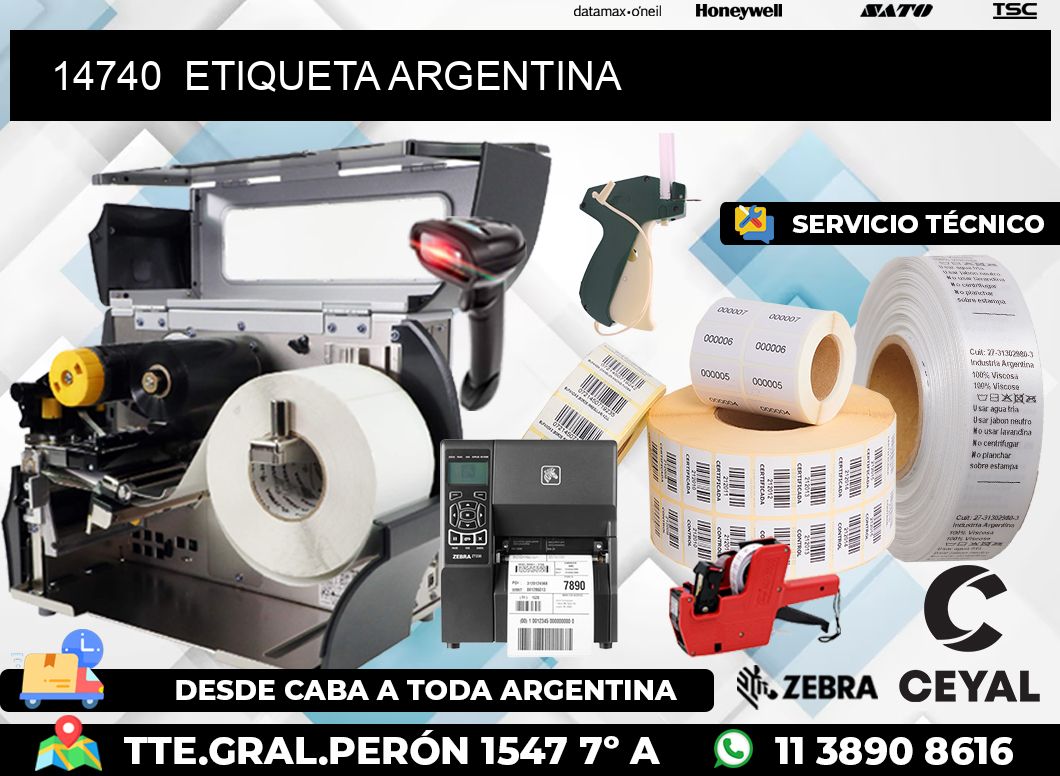 14740 ETIQUETA ARGENTINA