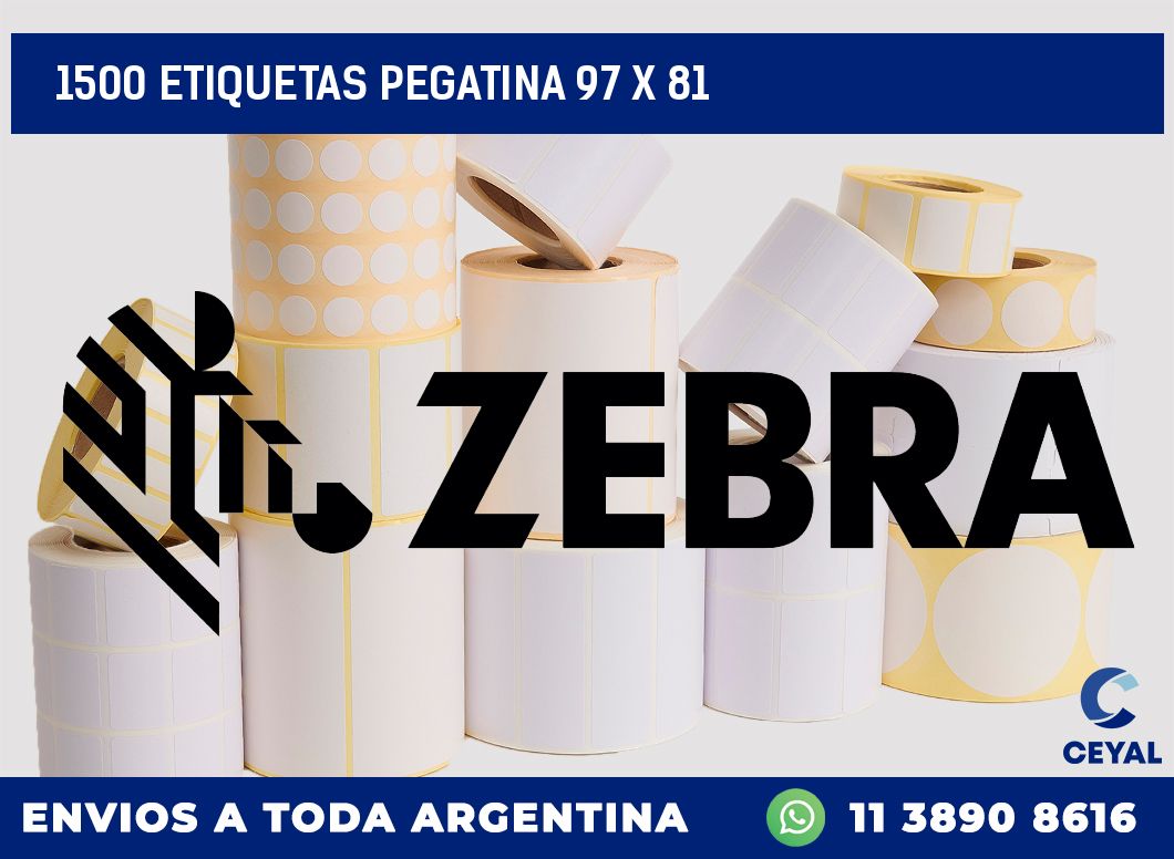 1500 ETIQUETAS PEGATINA 97 x 81