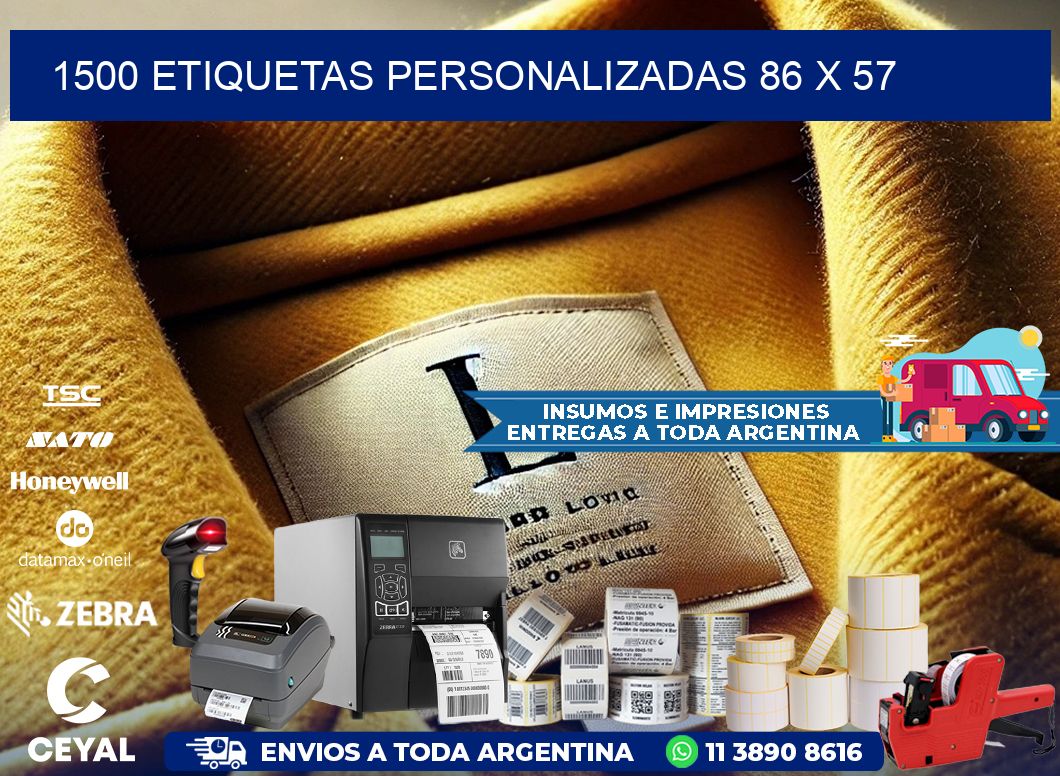 1500 ETIQUETAS PERSONALIZADAS 86 x 57