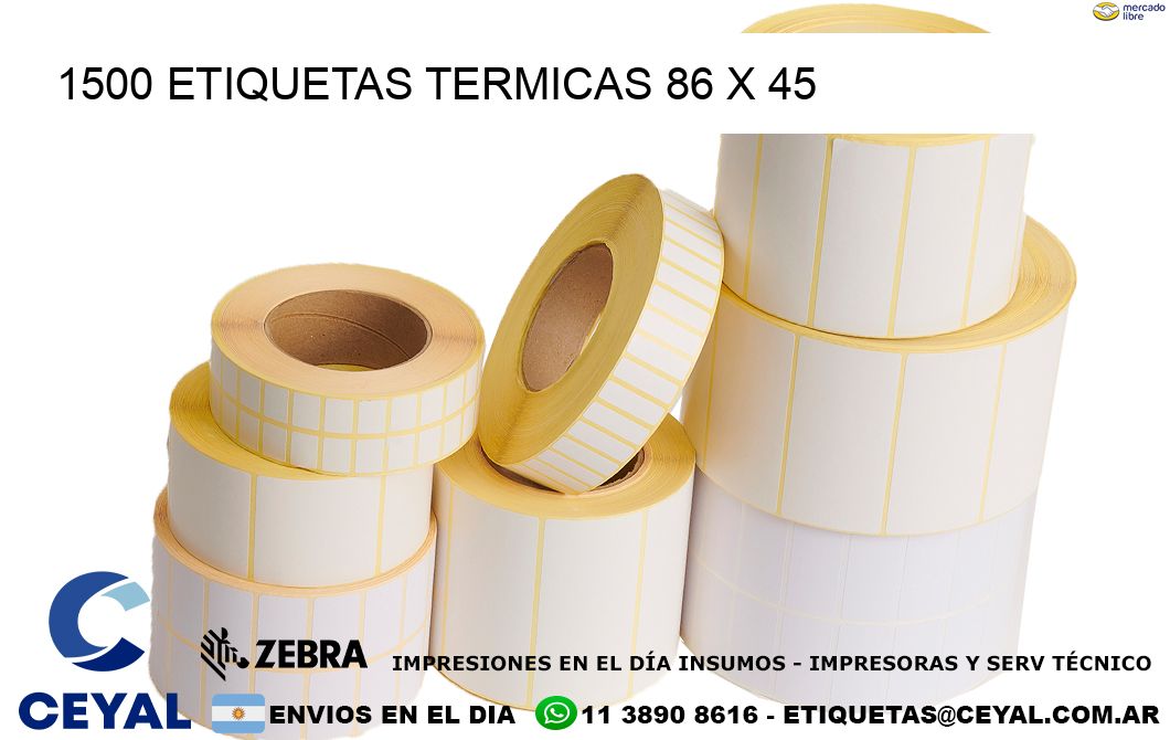 1500 ETIQUETAS TERMICAS 86 x 45