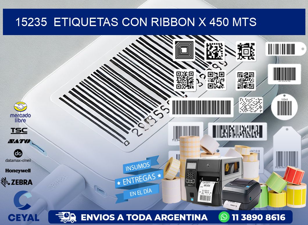 15235  ETIQUETAS CON RIBBON X 450 MTS