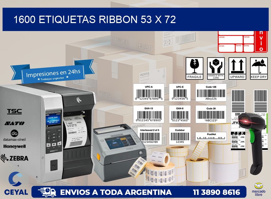 1600 ETIQUETAS RIBBON 53 x 72