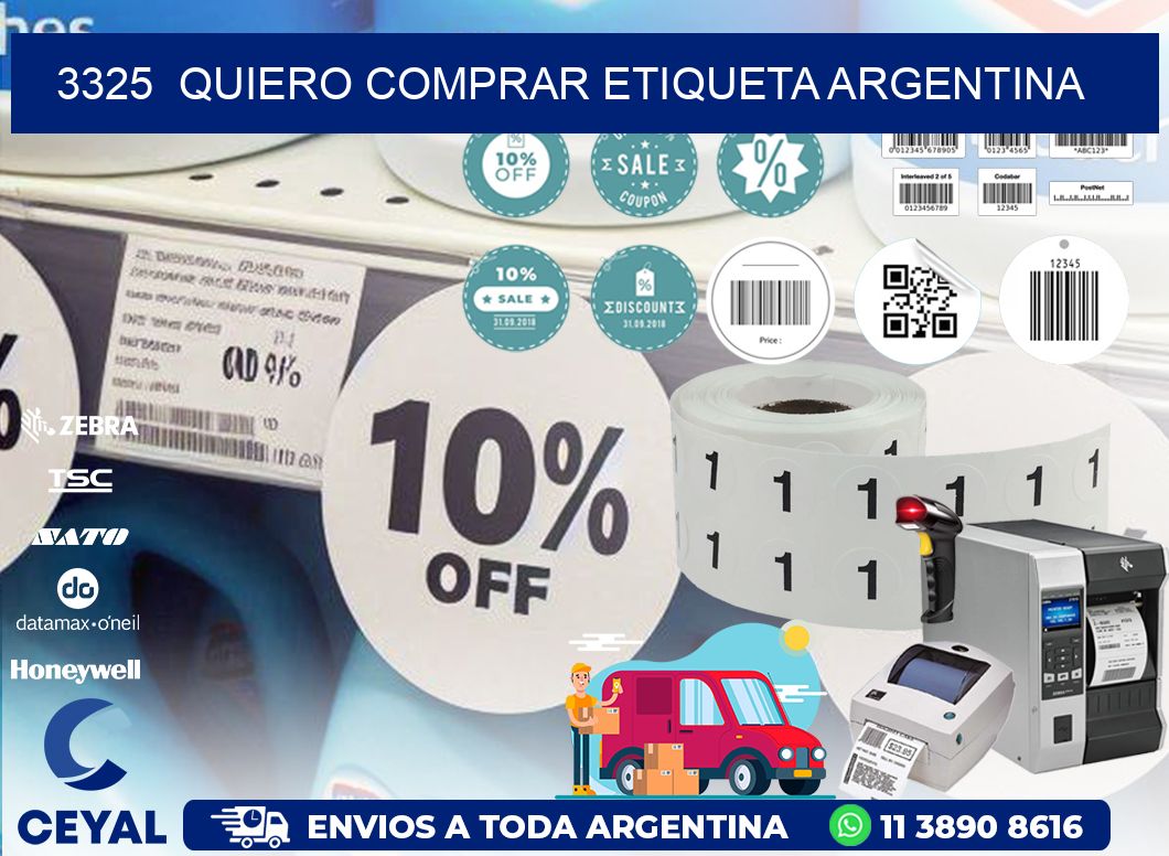3325  QUIERO COMPRAR ETIQUETA ARGENTINA