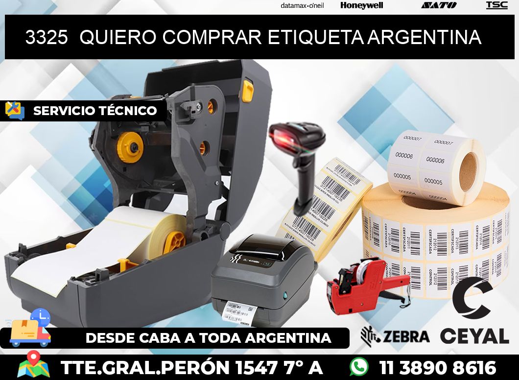 3325  QUIERO COMPRAR ETIQUETA ARGENTINA