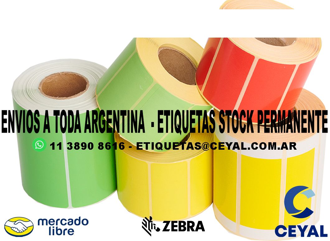 400 ETIQUETAS PAPEL 72 x 80 ENVIOS ARGENTINA