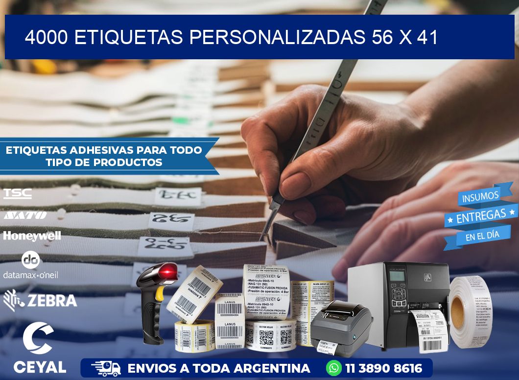 4000 ETIQUETAS PERSONALIZADAS 56 x 41