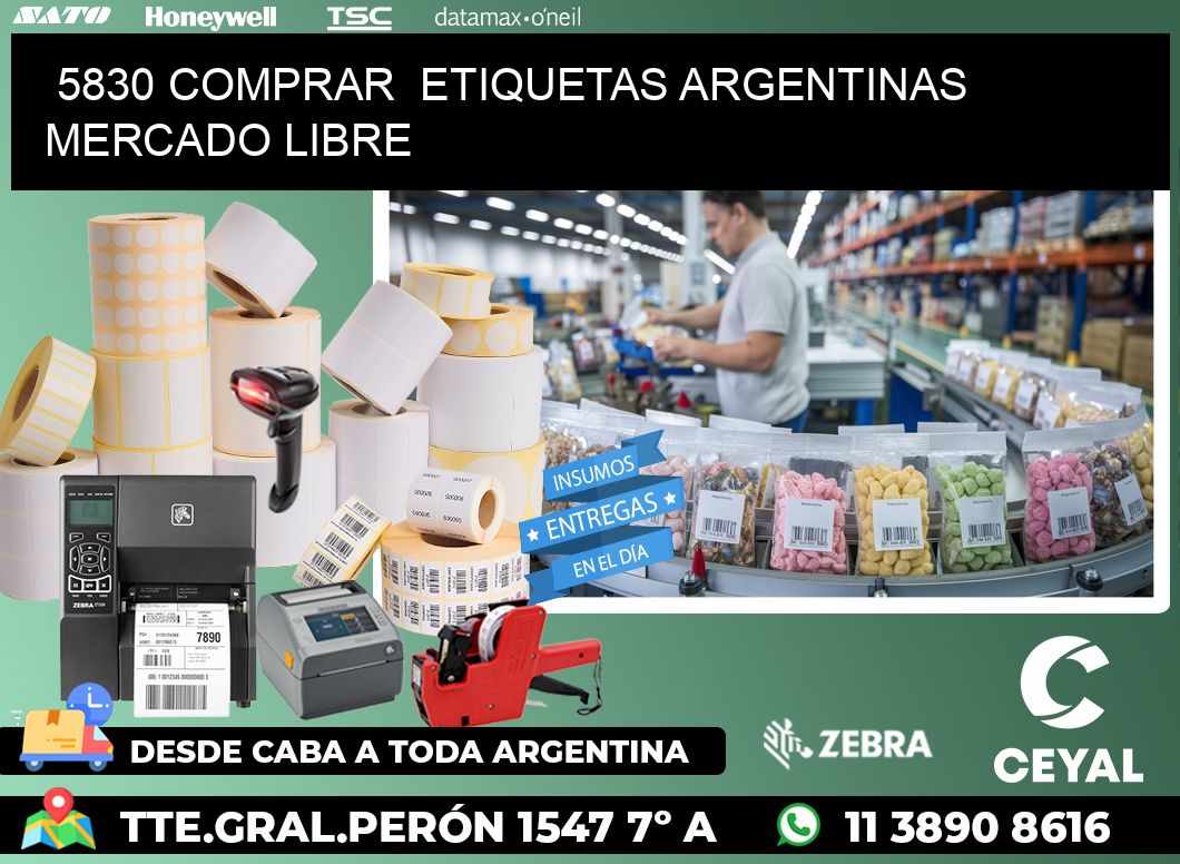5830 COMPRAR  ETIQUETAS ARGENTINAS MERCADO LIBRE