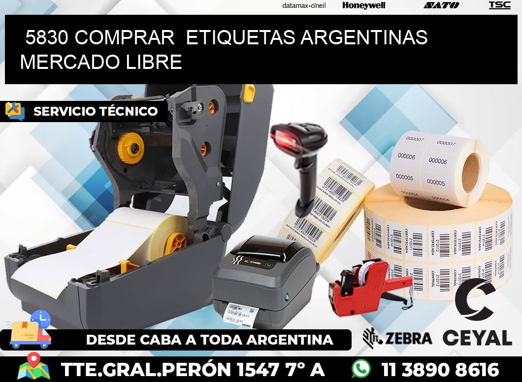 5830 COMPRAR  ETIQUETAS ARGENTINAS MERCADO LIBRE