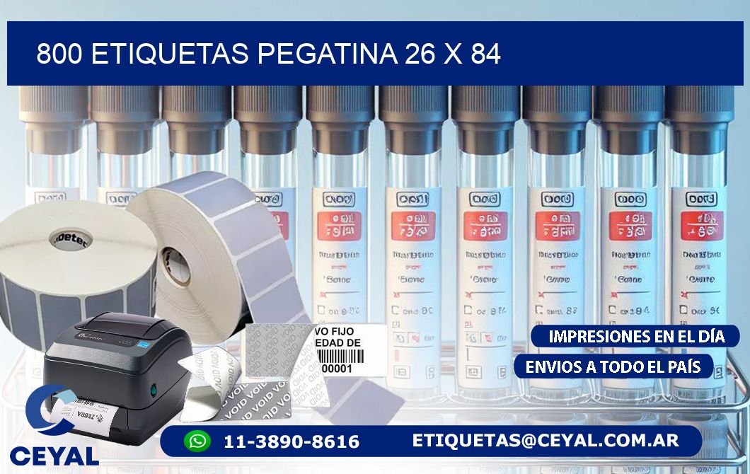 800 ETIQUETAS PEGATINA 26 x 84