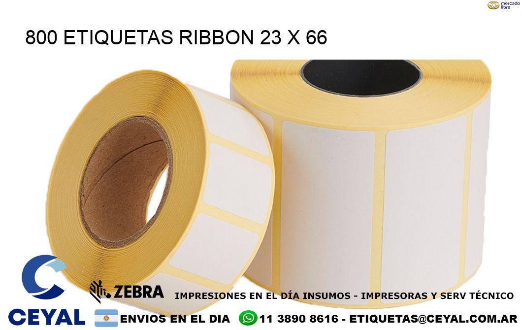 800 ETIQUETAS RIBBON 23 x 66