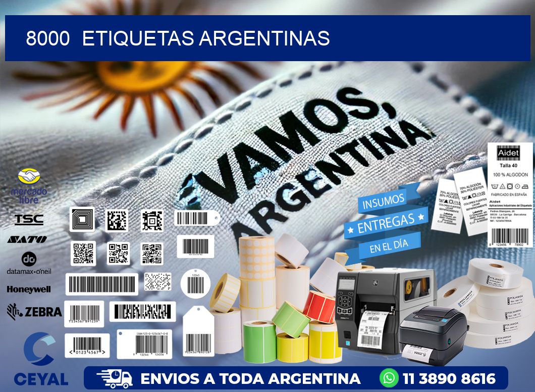 8000  ETIQUETAS ARGENTINAS