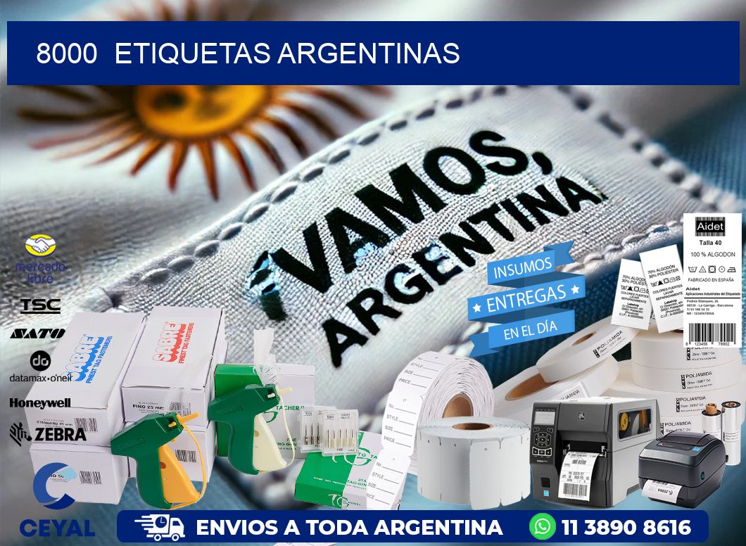 8000  ETIQUETAS ARGENTINAS