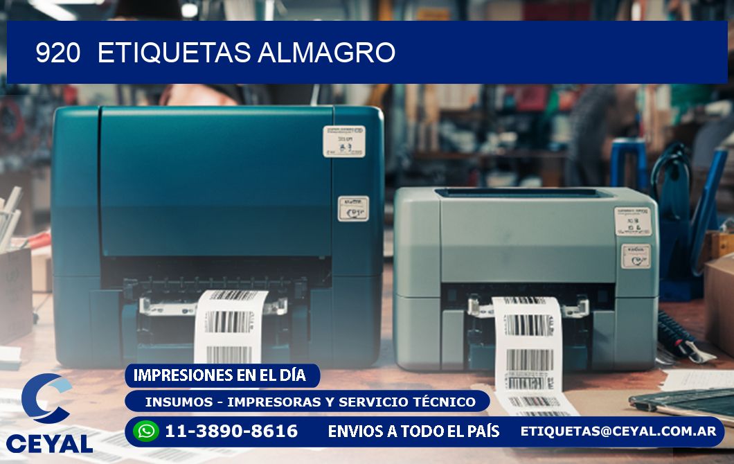 920 ETIQUETAS ALMAGRO