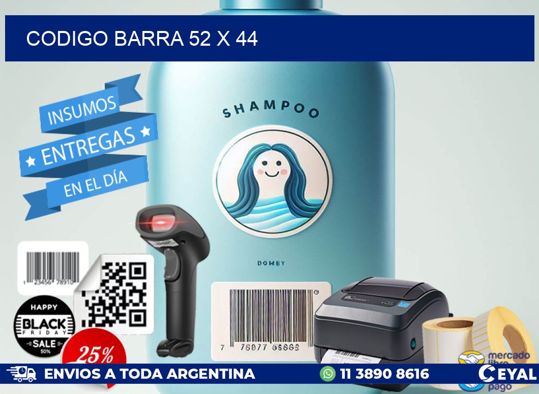 CODIGO BARRA 52 x 44