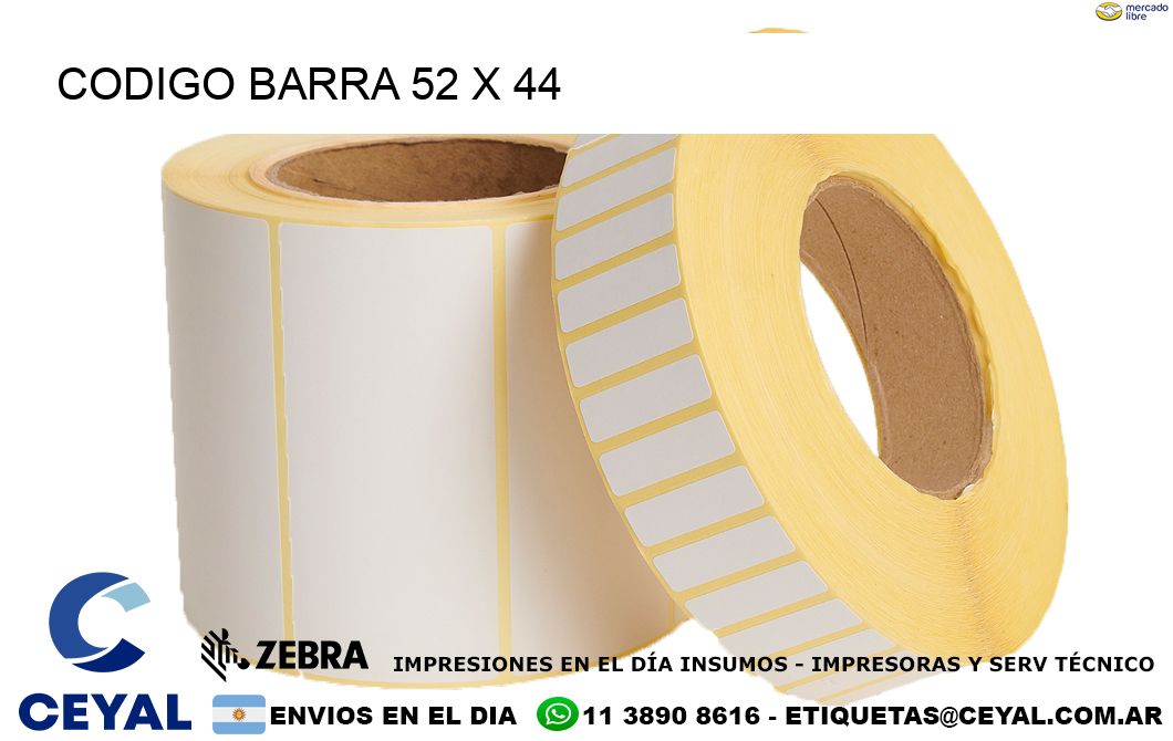CODIGO BARRA 52 x 44