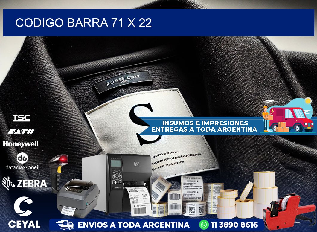 CODIGO BARRA 71 x 22