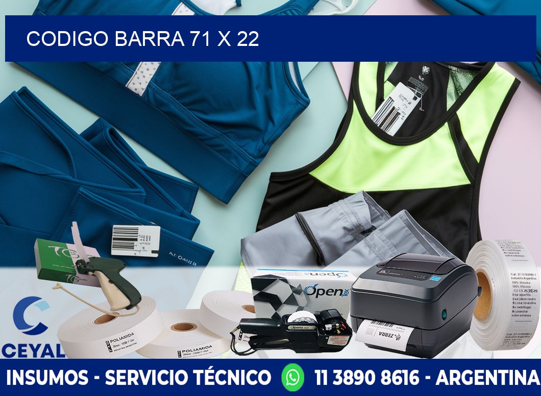 CODIGO BARRA 71 x 22