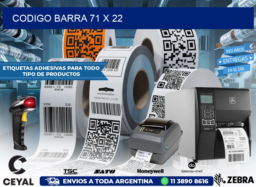 CODIGO BARRA 71 x 22