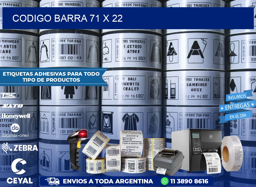 CODIGO BARRA 71 x 22