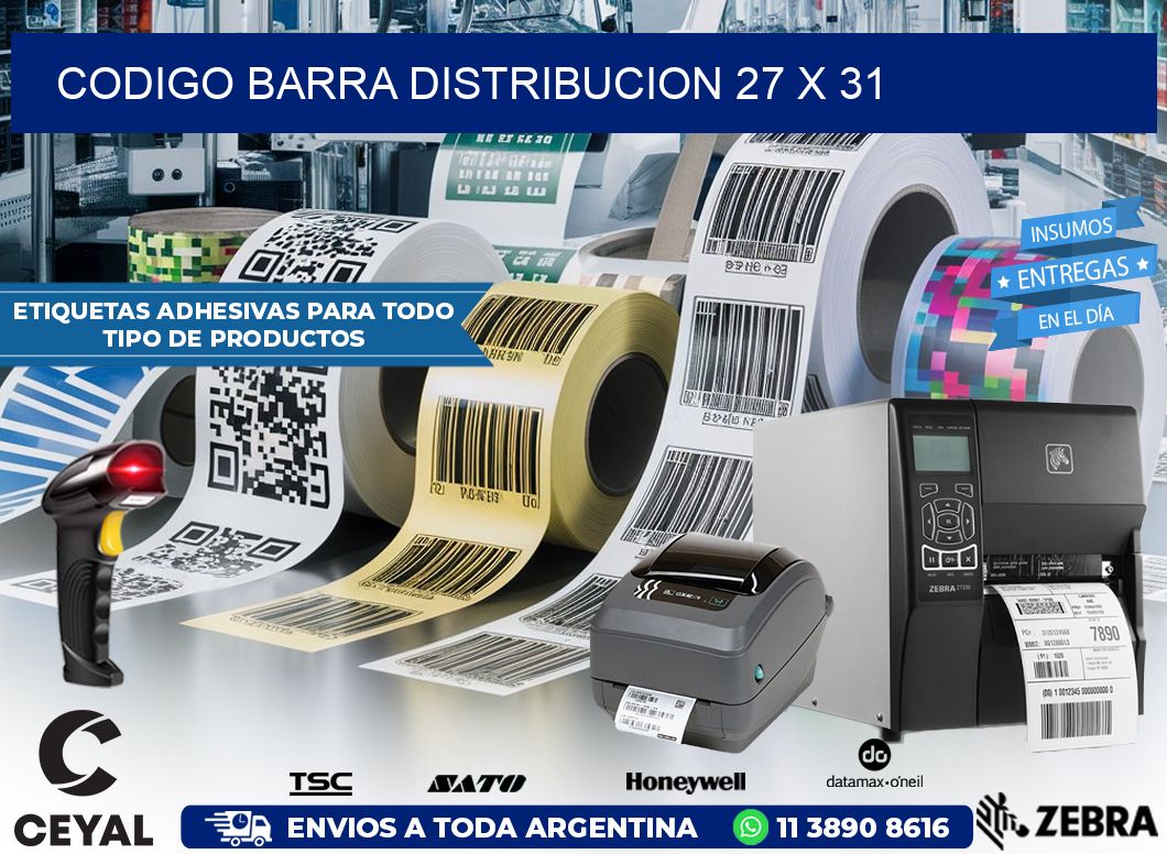 CODIGO BARRA DISTRIBUCION 27 x 31