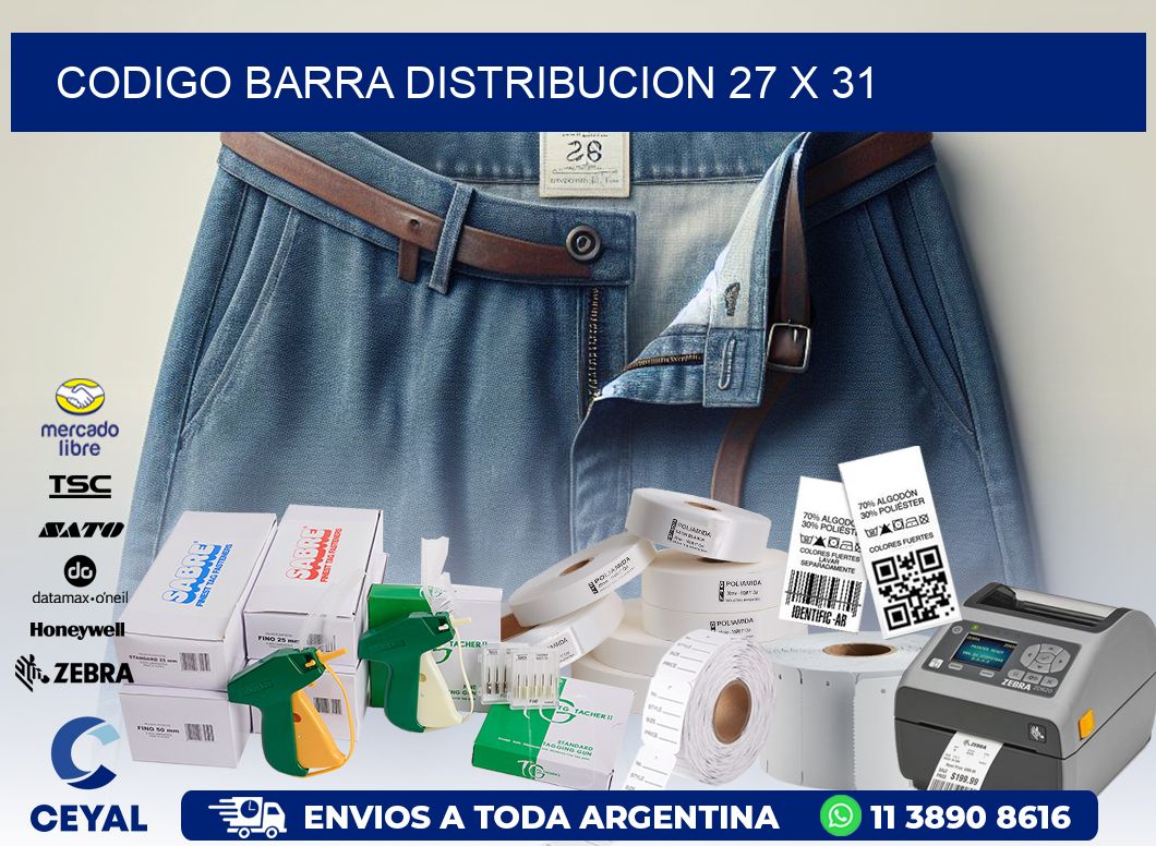 CODIGO BARRA DISTRIBUCION 27 x 31