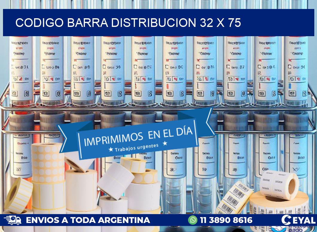 CODIGO BARRA DISTRIBUCION 32 x 75