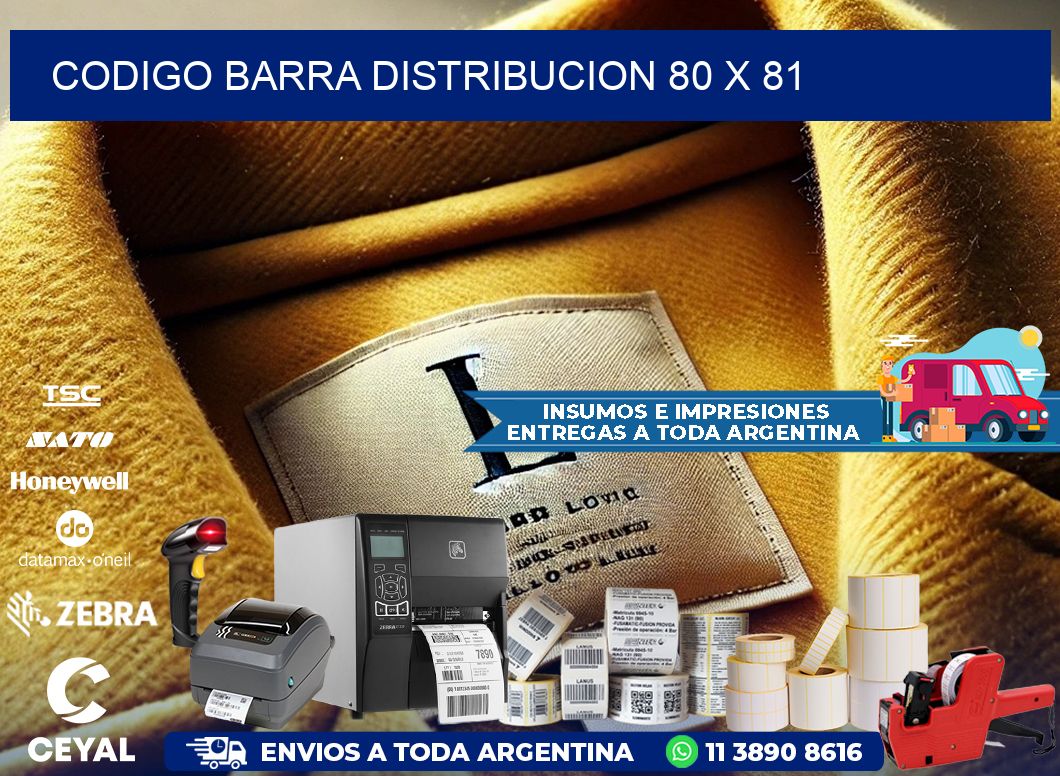 CODIGO BARRA DISTRIBUCION 80 x 81