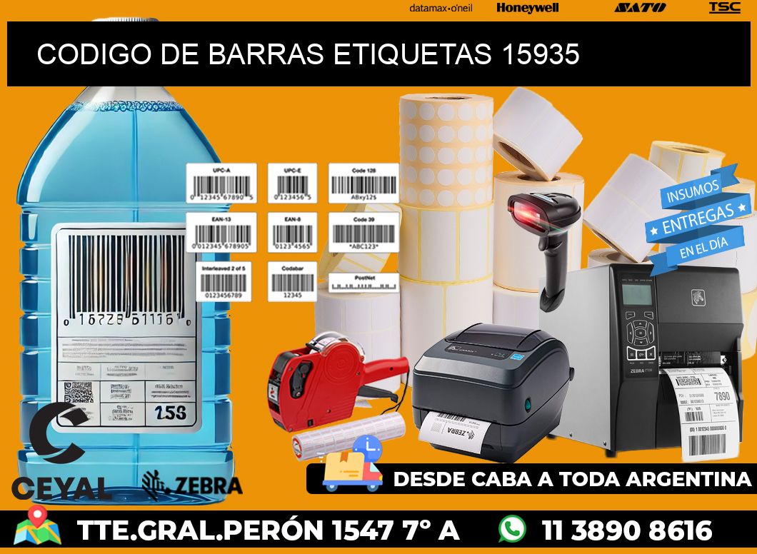 CODIGO DE BARRAS ETIQUETAS 15935