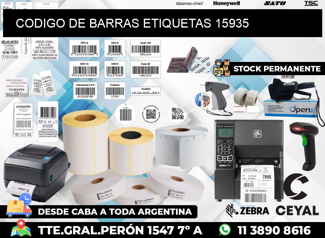 CODIGO DE BARRAS ETIQUETAS 15935