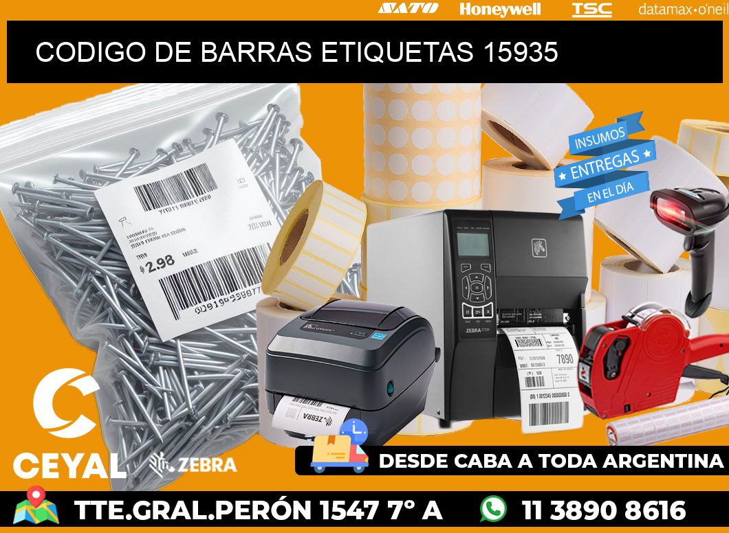 CODIGO DE BARRAS ETIQUETAS 15935