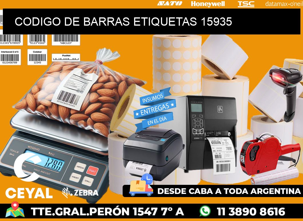 CODIGO DE BARRAS ETIQUETAS 15935