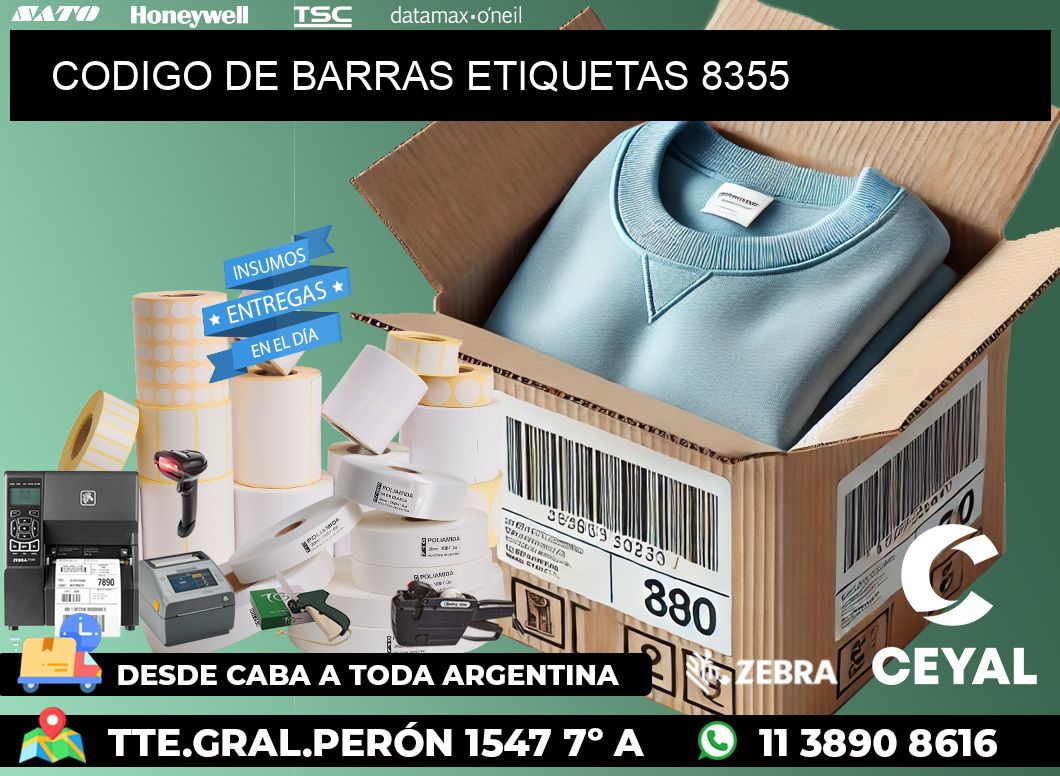 CODIGO DE BARRAS ETIQUETAS 8355