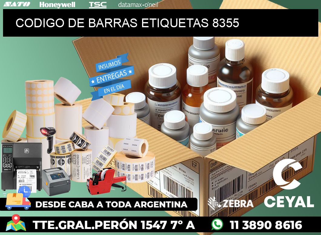 CODIGO DE BARRAS ETIQUETAS 8355