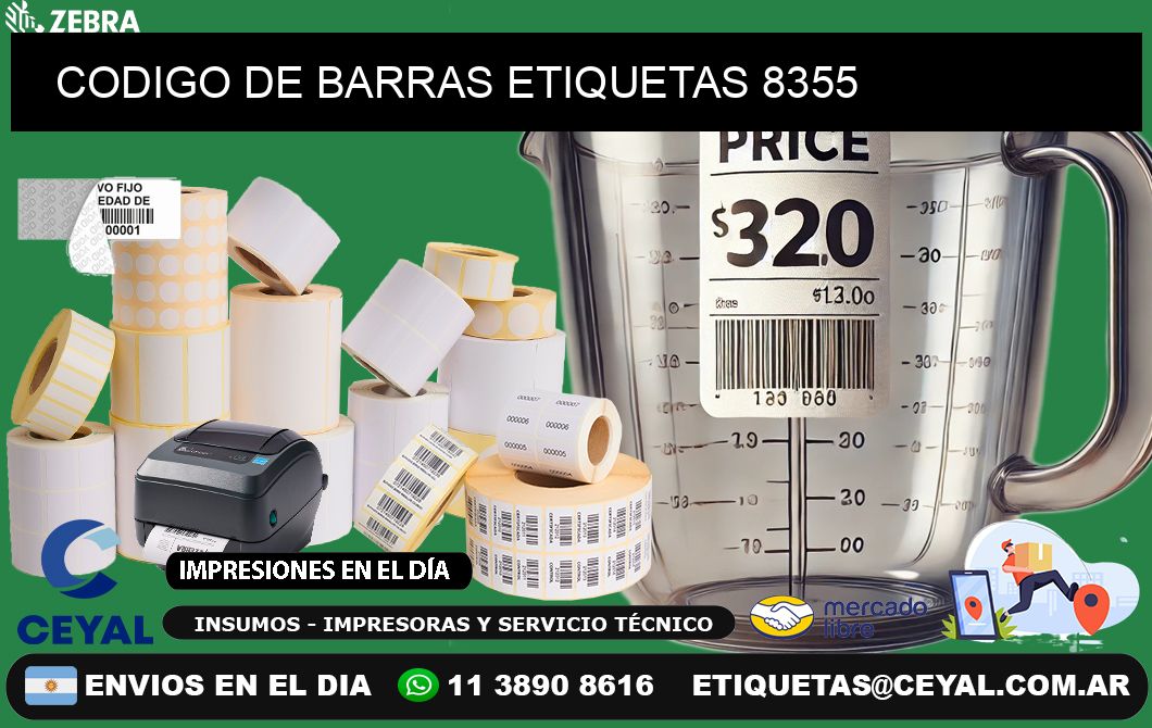 CODIGO DE BARRAS ETIQUETAS 8355