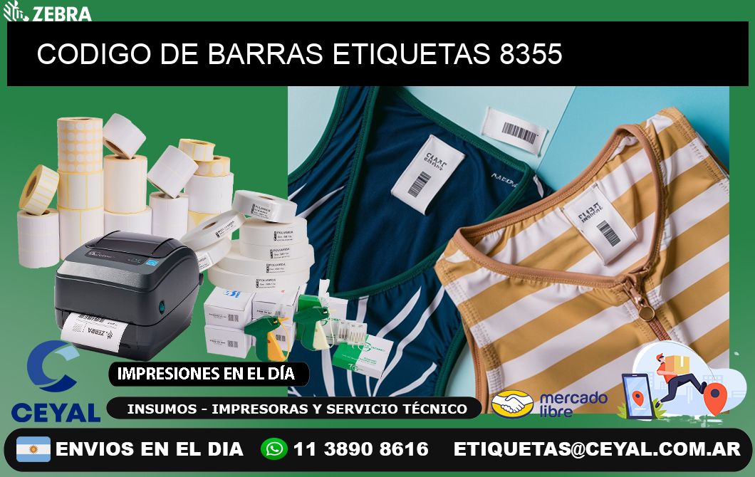 CODIGO DE BARRAS ETIQUETAS 8355