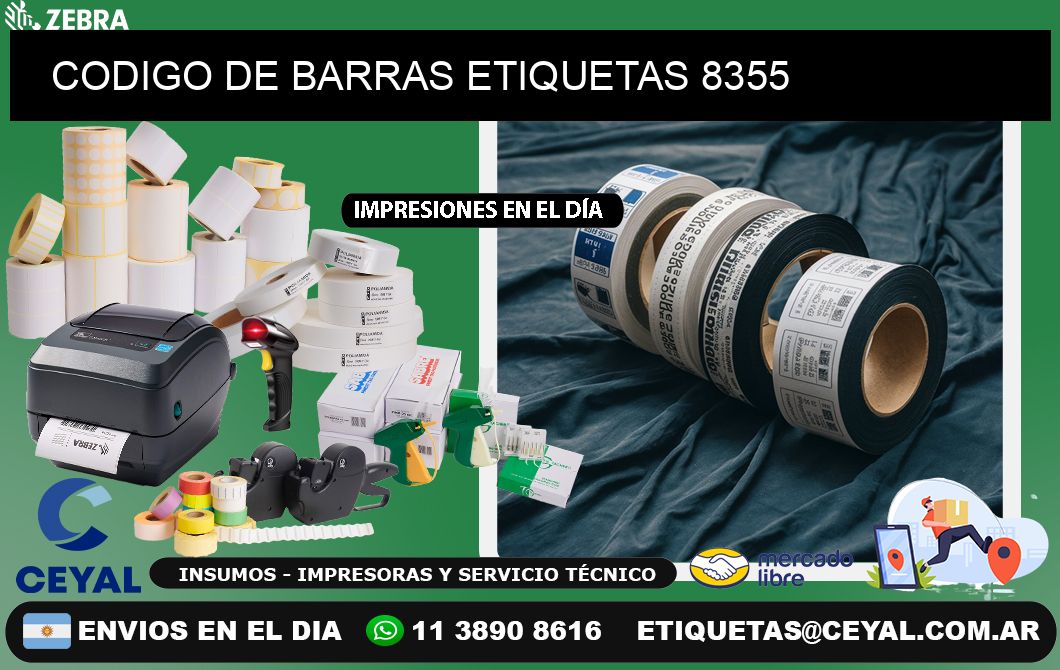 CODIGO DE BARRAS ETIQUETAS 8355