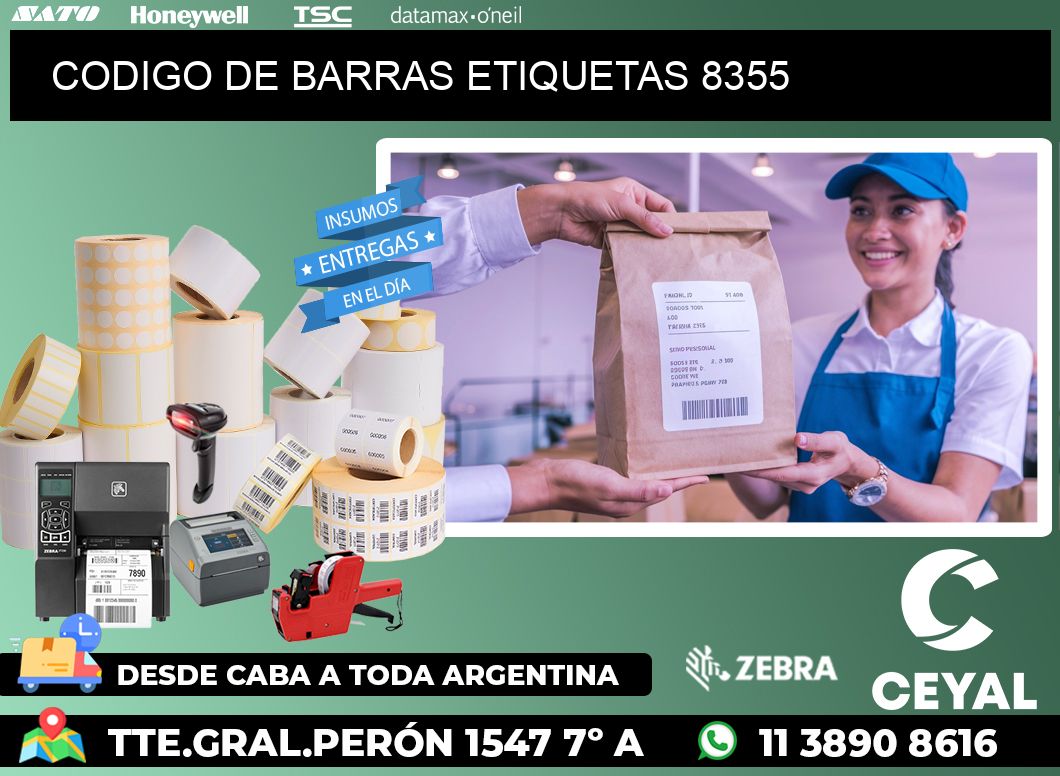 CODIGO DE BARRAS ETIQUETAS 8355