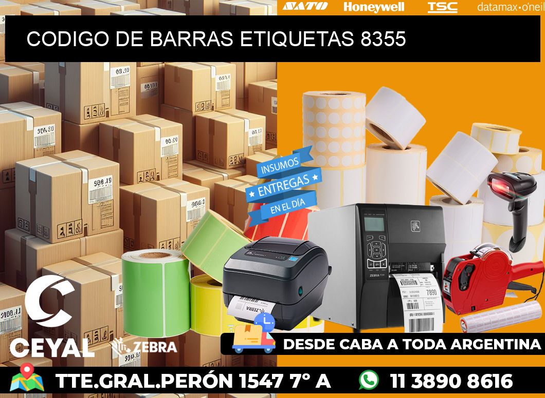 CODIGO DE BARRAS ETIQUETAS 8355