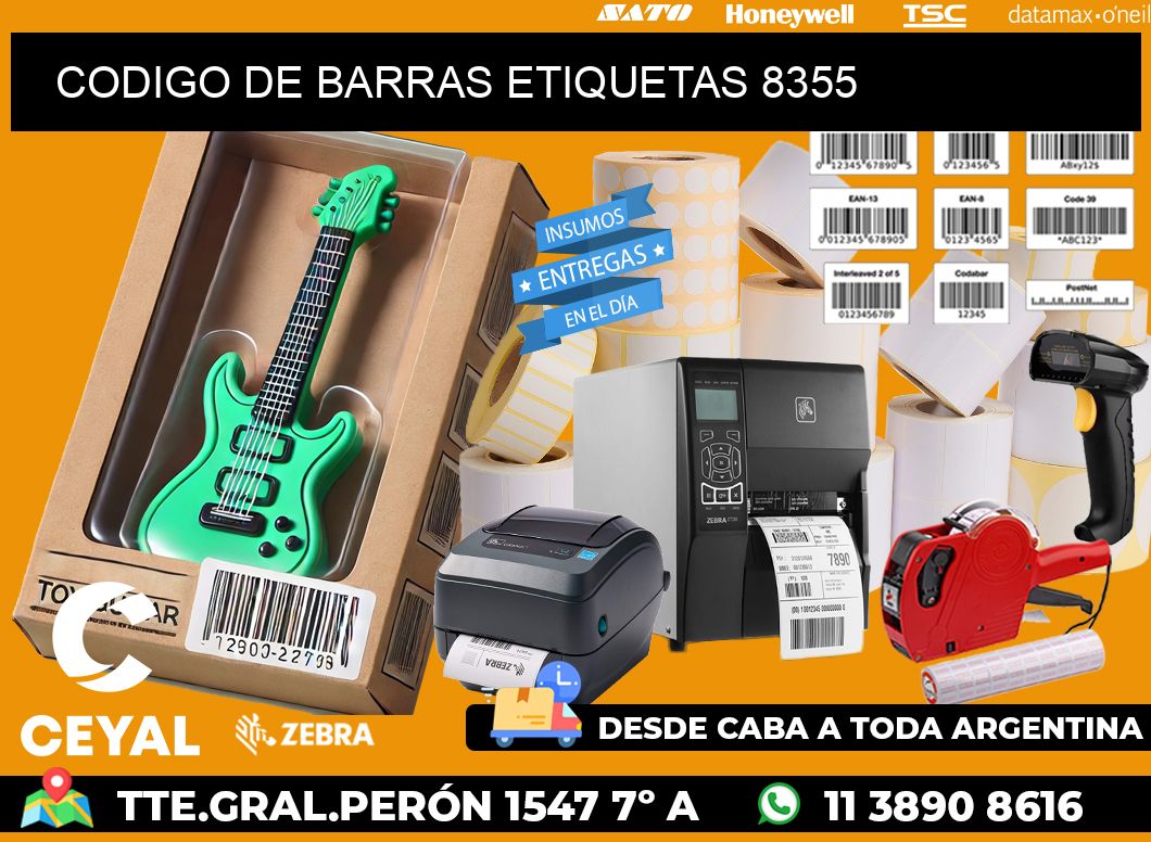 CODIGO DE BARRAS ETIQUETAS 8355