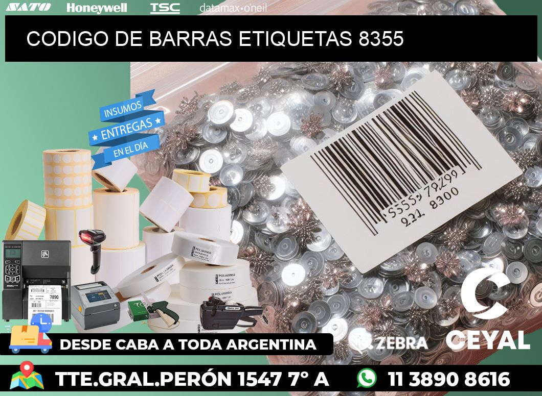 CODIGO DE BARRAS ETIQUETAS 8355