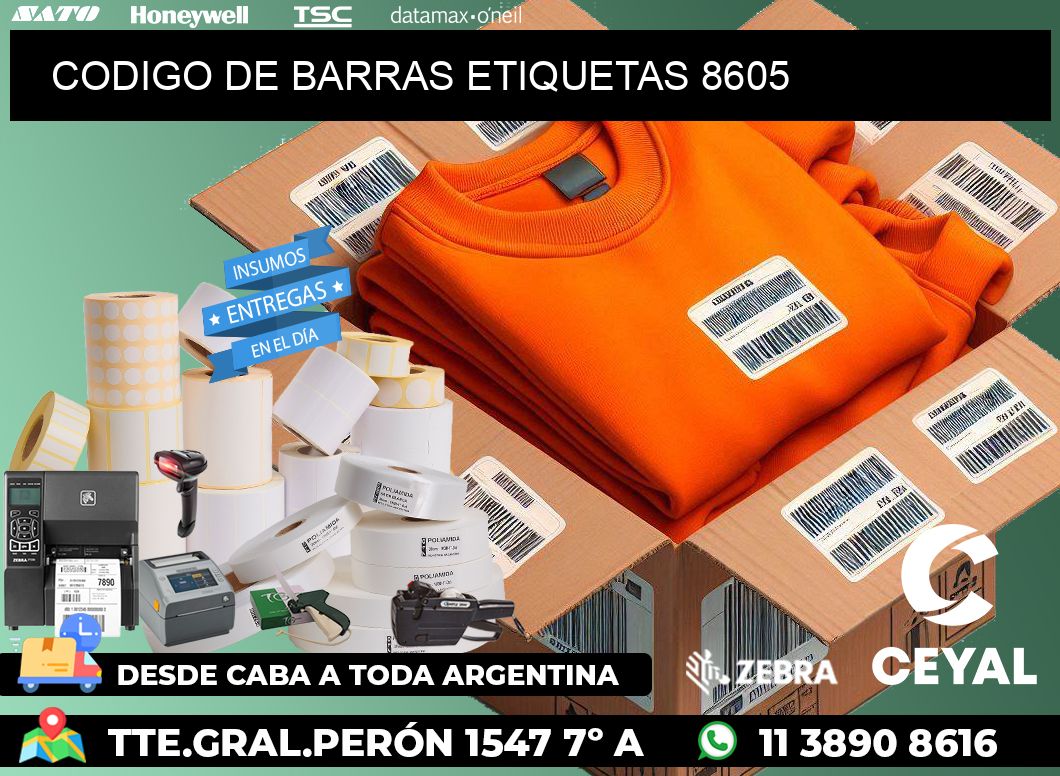 CODIGO DE BARRAS ETIQUETAS 8605
