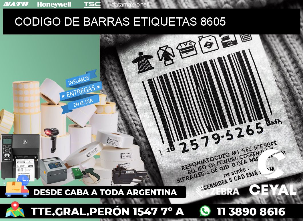 CODIGO DE BARRAS ETIQUETAS 8605