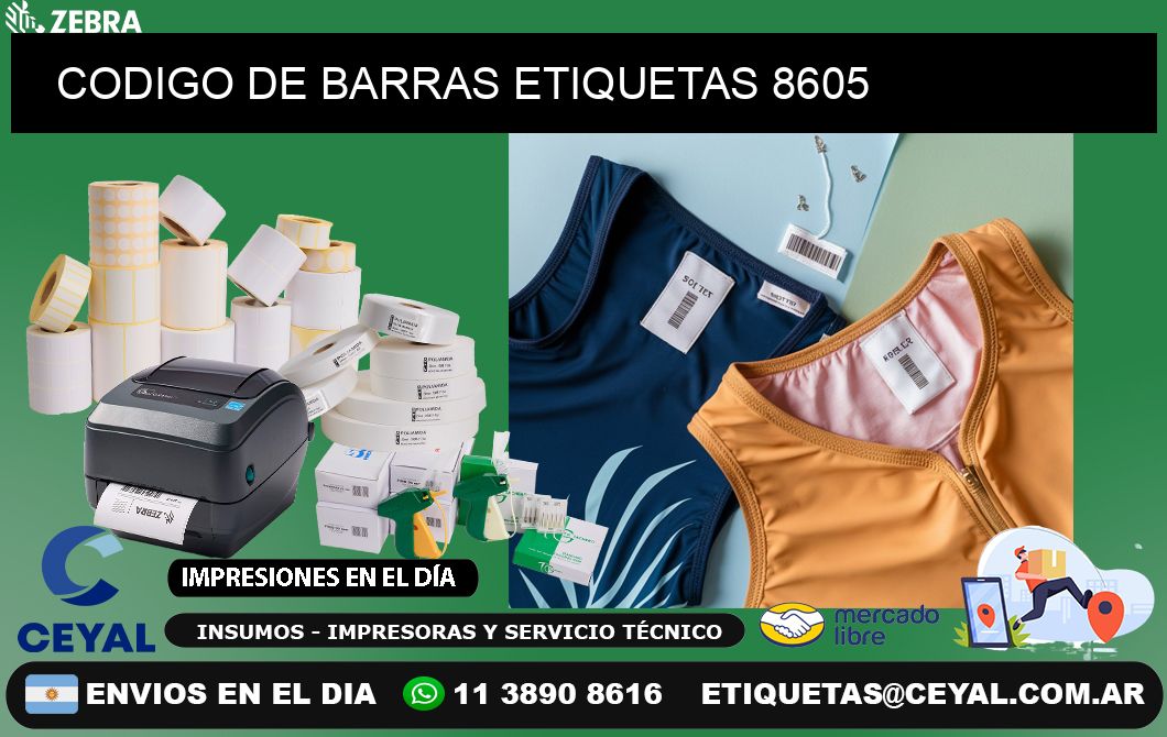CODIGO DE BARRAS ETIQUETAS 8605