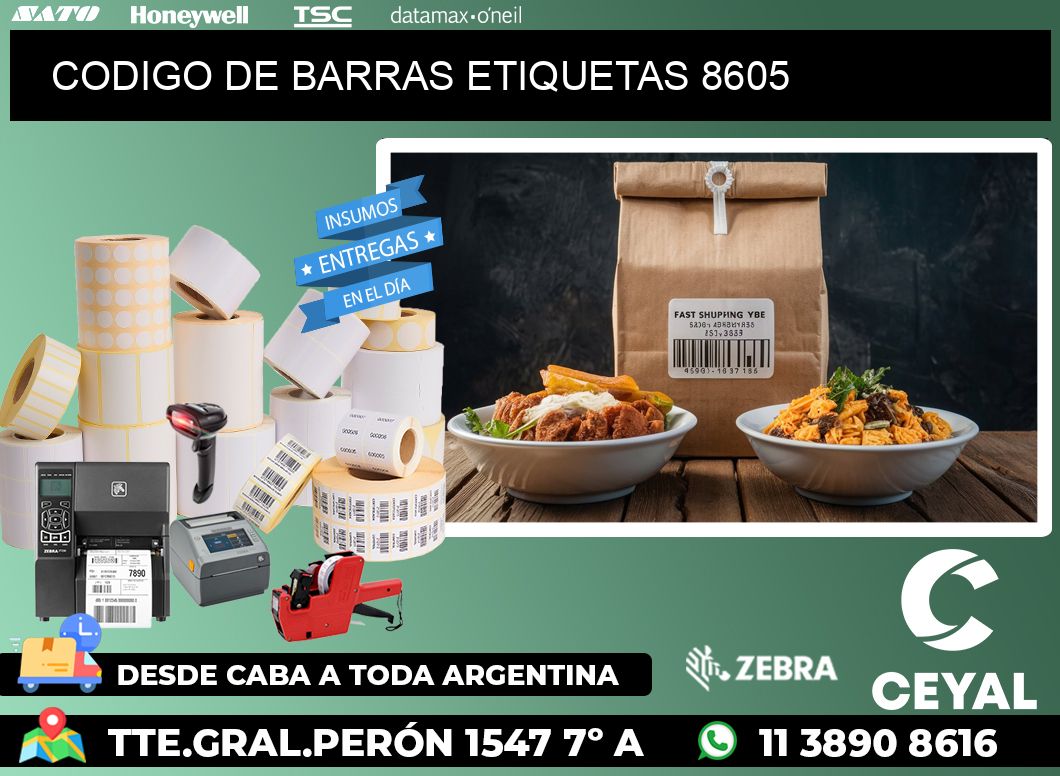 CODIGO DE BARRAS ETIQUETAS 8605
